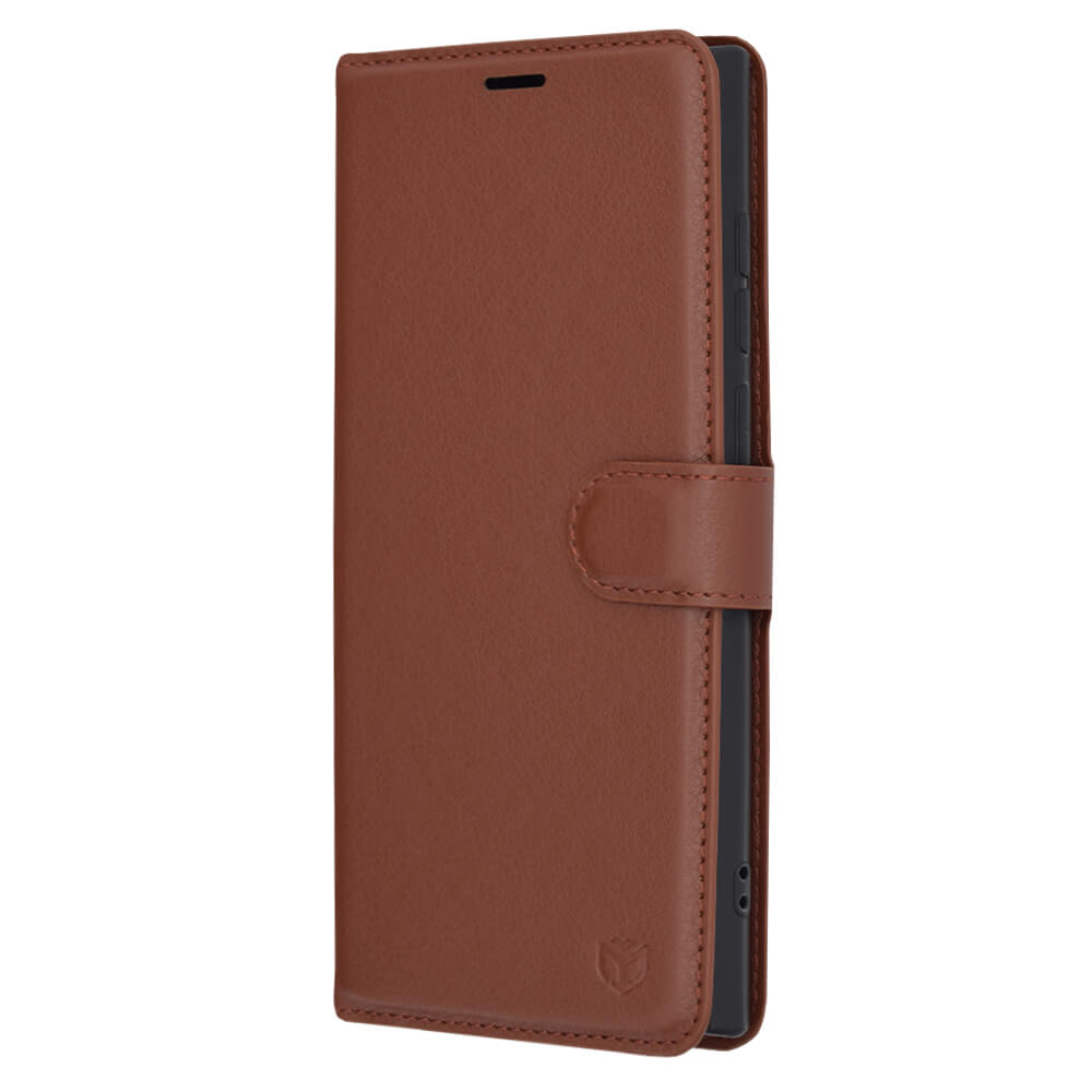 Techsuit Samsung Galaxy S22 Ultra - Leather Folio - Θήκη Πορτοφόλι από Δερματίνη με Stand - Brown