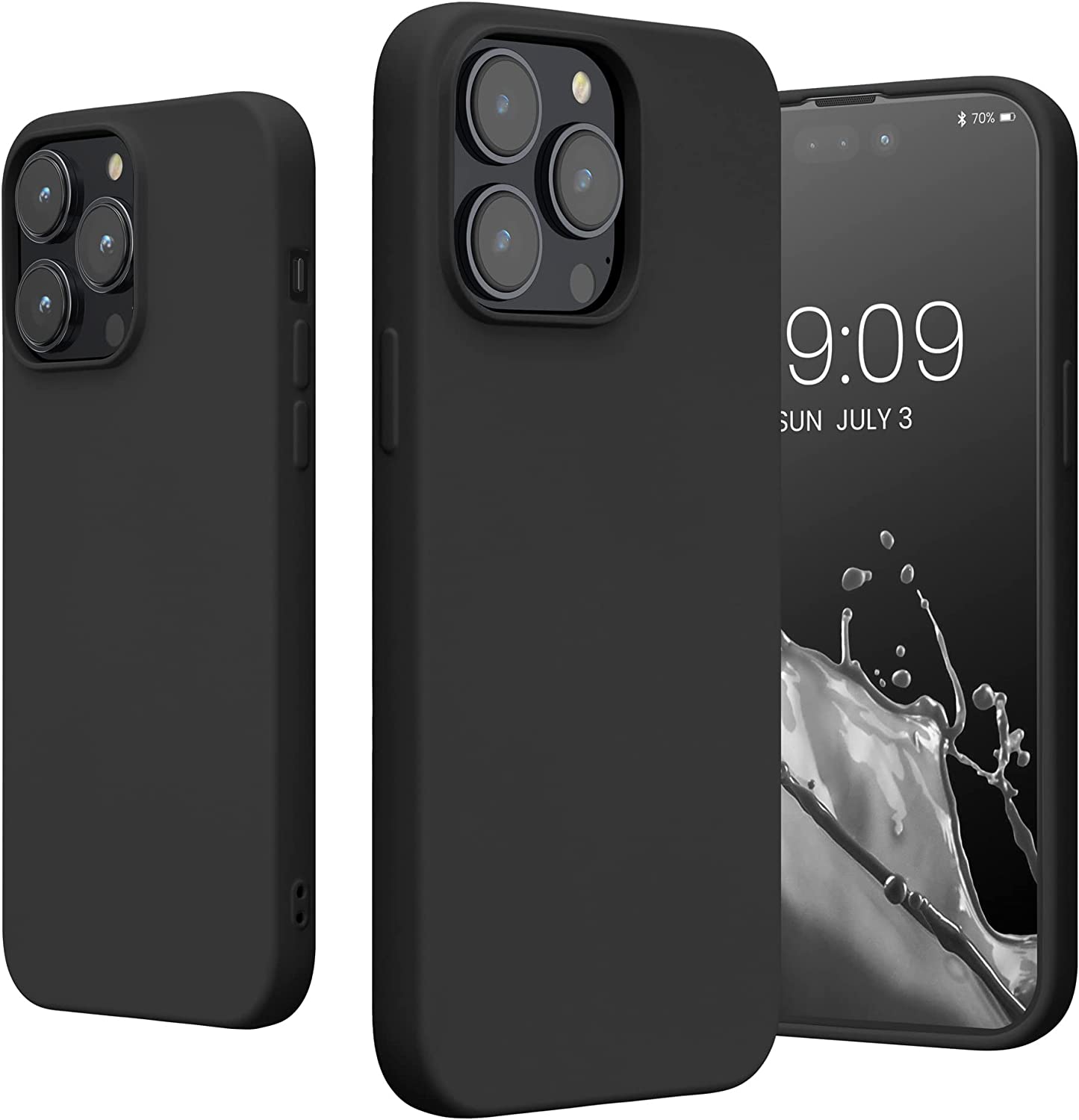 KW iPhone 14 Pro Max Θήκη Σιλικόνης Rubberized TPU - Black Matte - 59082.47