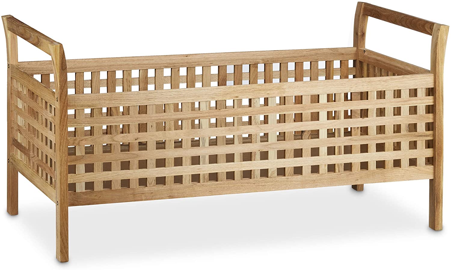 Relaxdays Σκαμπό από Ξύλο με Αποθηκευτικό Χώρο - 46,5 x 92,6 x 49 cm - Natural - 4052025201494