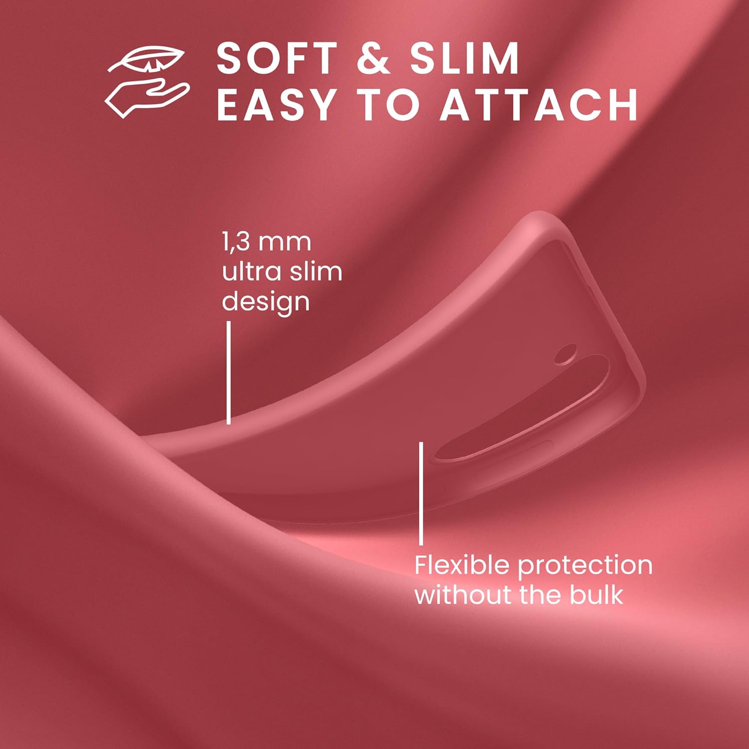 KW Samsung Galaxy A55 5G Λεπτή Θήκη Σιλικόνης TPU - Dark Rose