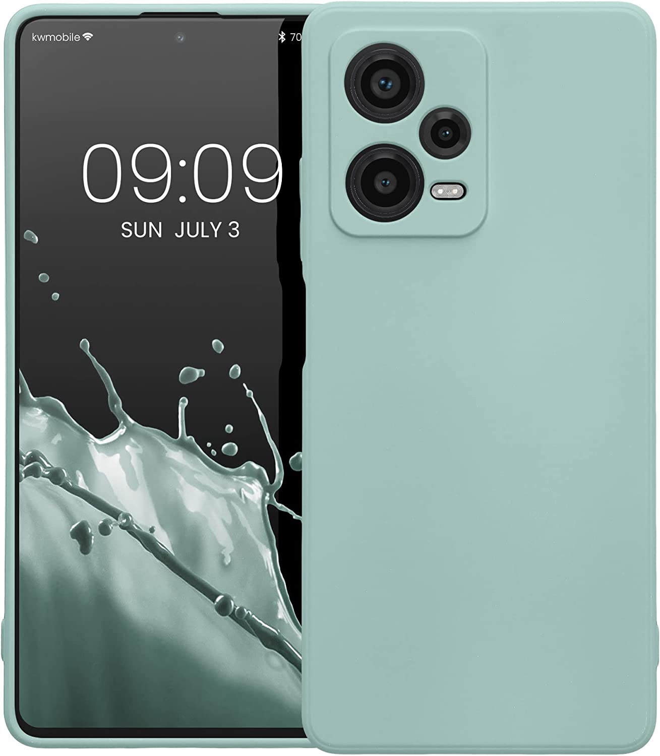 KW Xiaomi Redmi Note 12 Pro+ Θήκη Σιλικόνης Rubberized TPU - Cool Mint - 60734.200