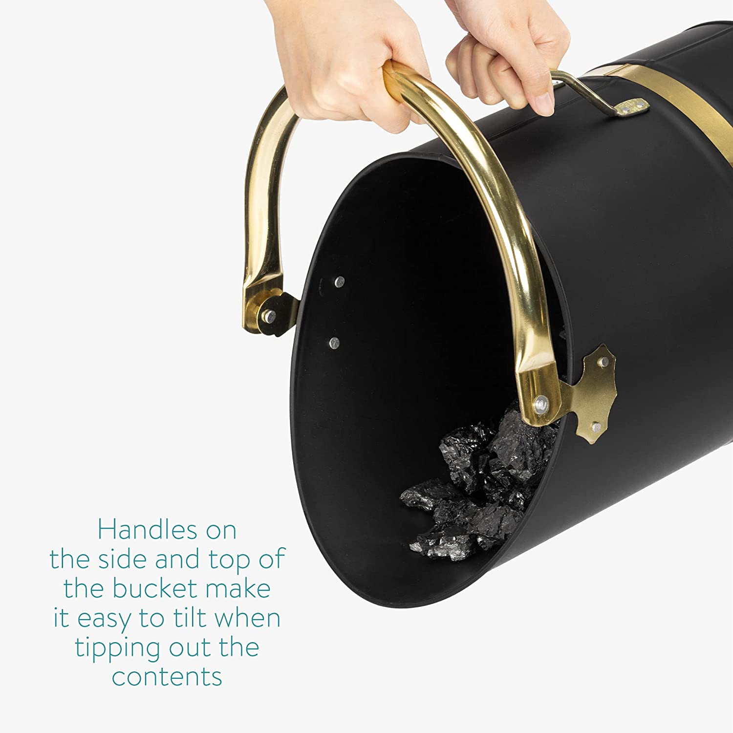 Navaris Σετ με Δοχείο για Στάχτες και Φτυάρι - Black / Gold - 55600.01