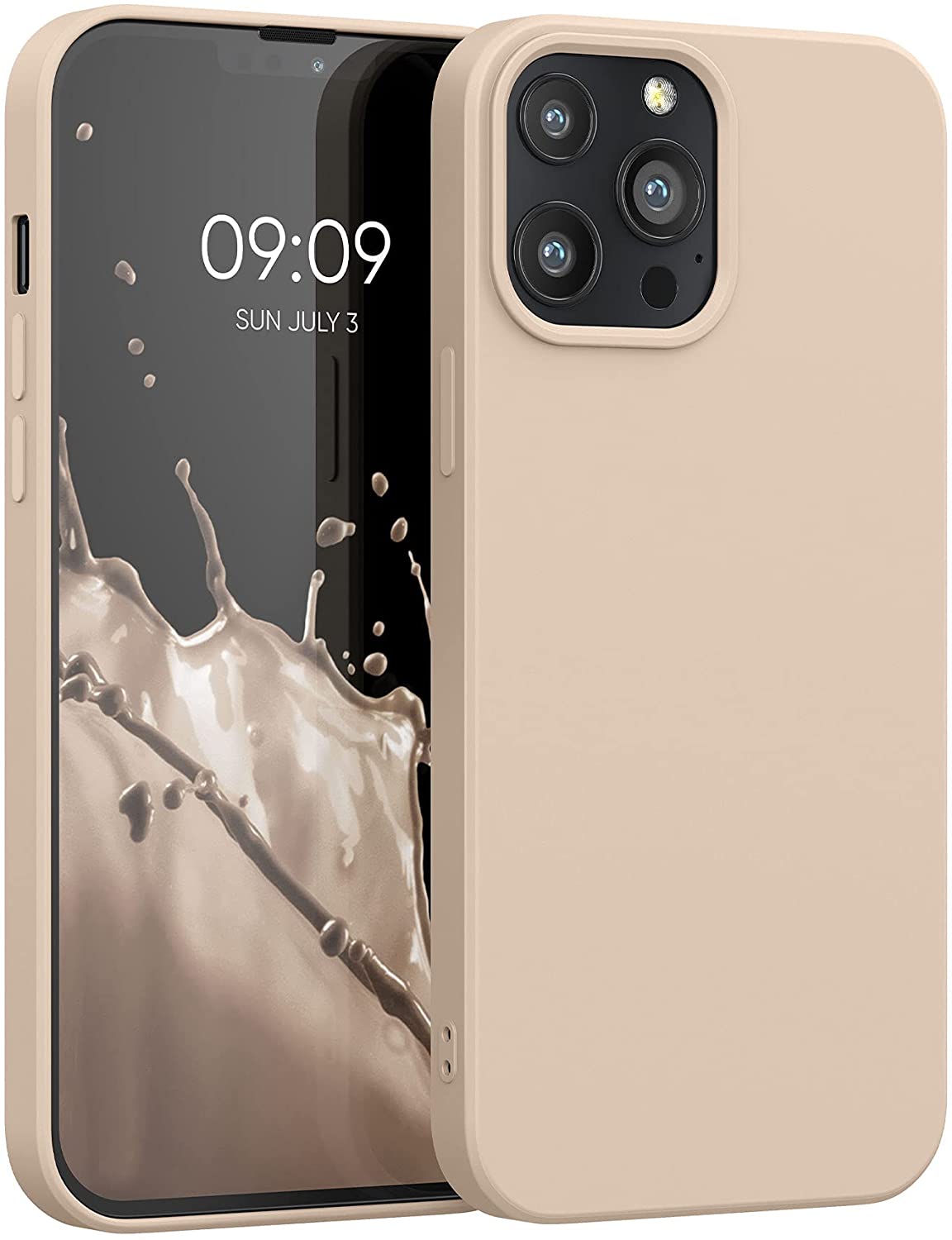 KW iPhone 13 Pro Max Θήκη Σιλικόνης Rubberized TPU - Mother of Pearl - 55975.154