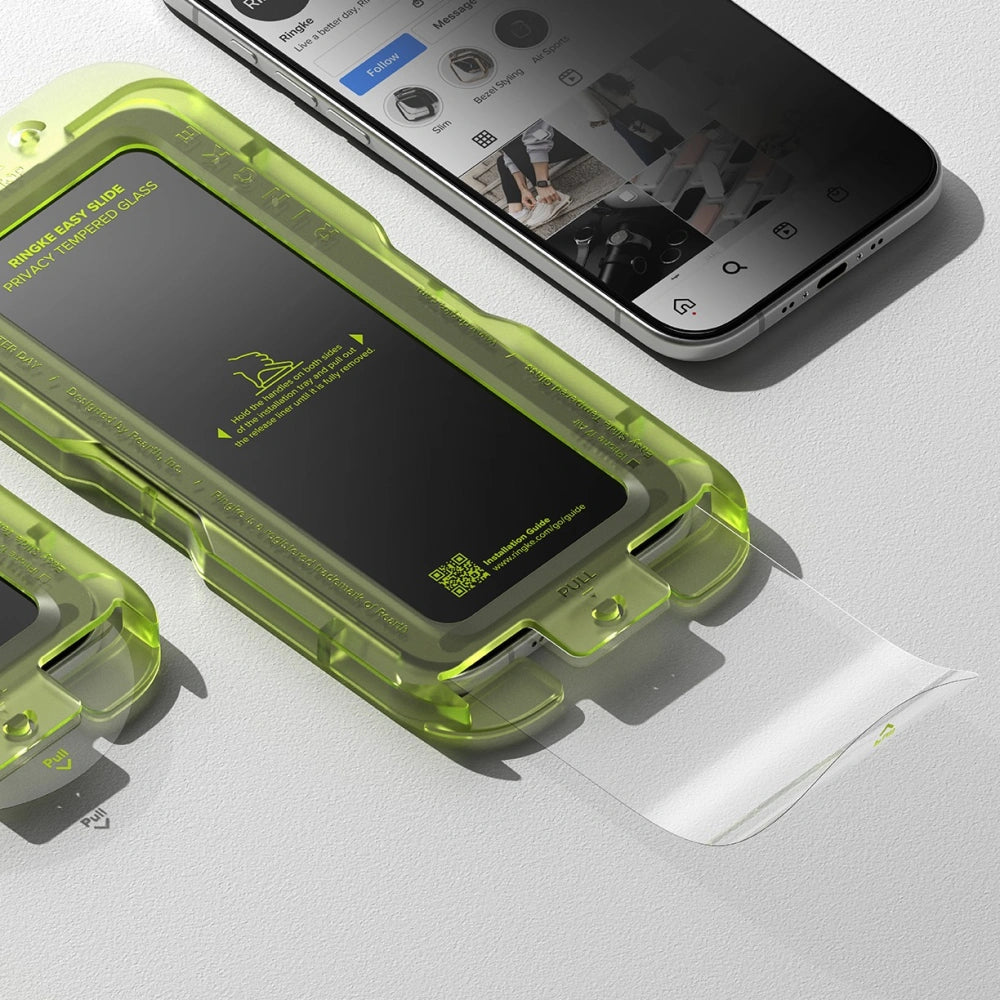 Ringke iPhone Air - Easy Slide - Αντιχαρακτικό Γυαλί Οθόνης - 2 Τεμάχια - Privacy