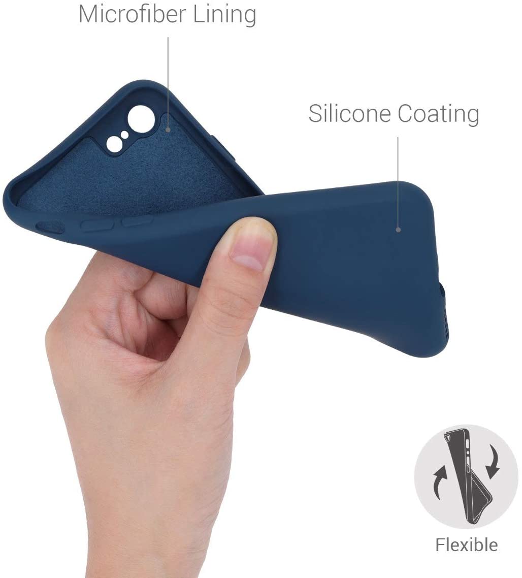 KW iPhone SE 2022 / SE 2020 / 7 / 8 Θήκη Σιλικόνης Rubberized TPU - Dark Blue - 49979.17