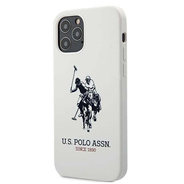 US Polo iPhone 12 Pro Max Silicone Collection Θήκη Σιλικόνης - White - USHCP12LSLHRWH