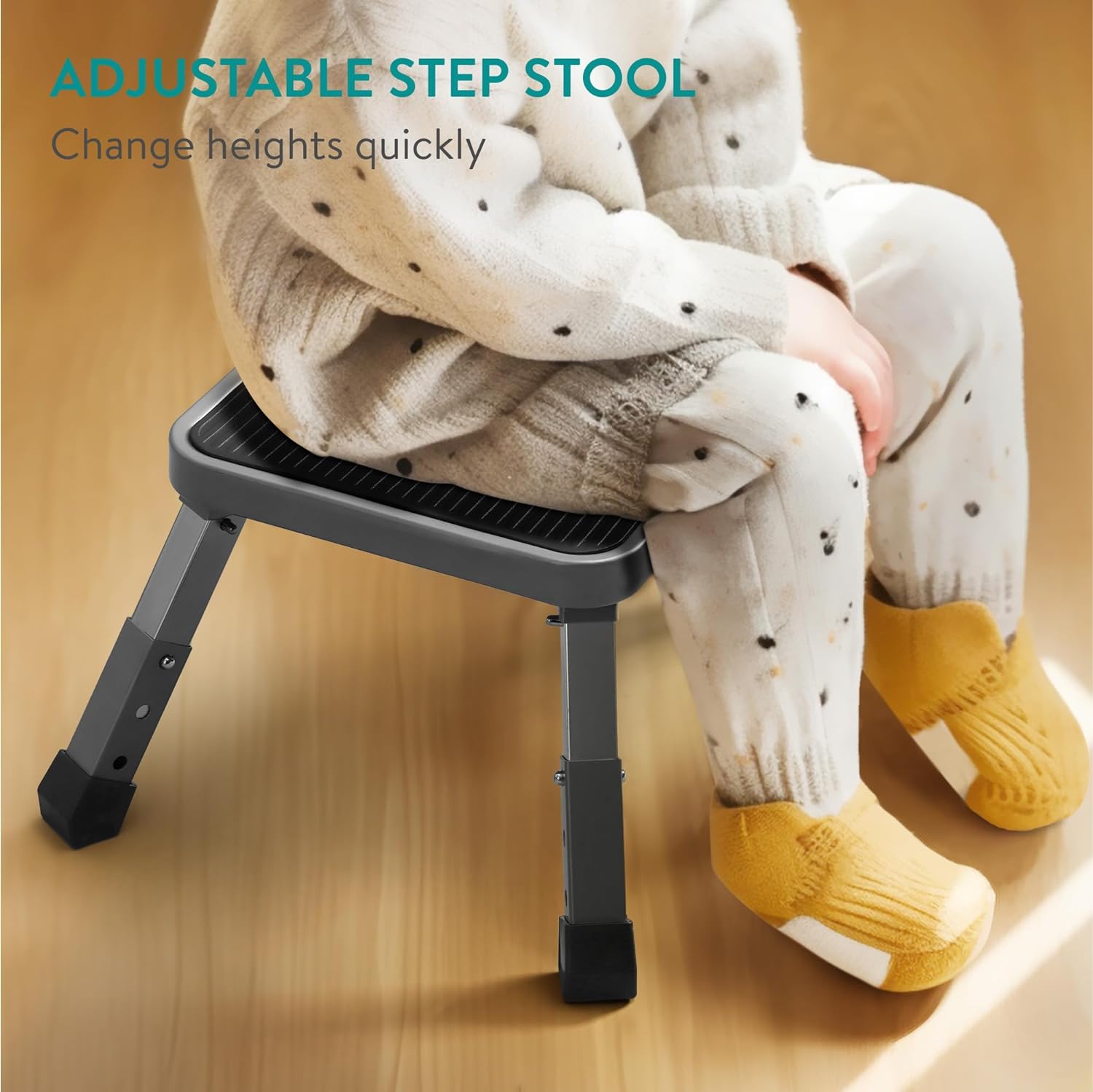 Navaris Αναδιπλούμενο Σκαλοπάτι / Σκαμπό με Pυθμιζόμενο Ύψος - Grey - 61657.01