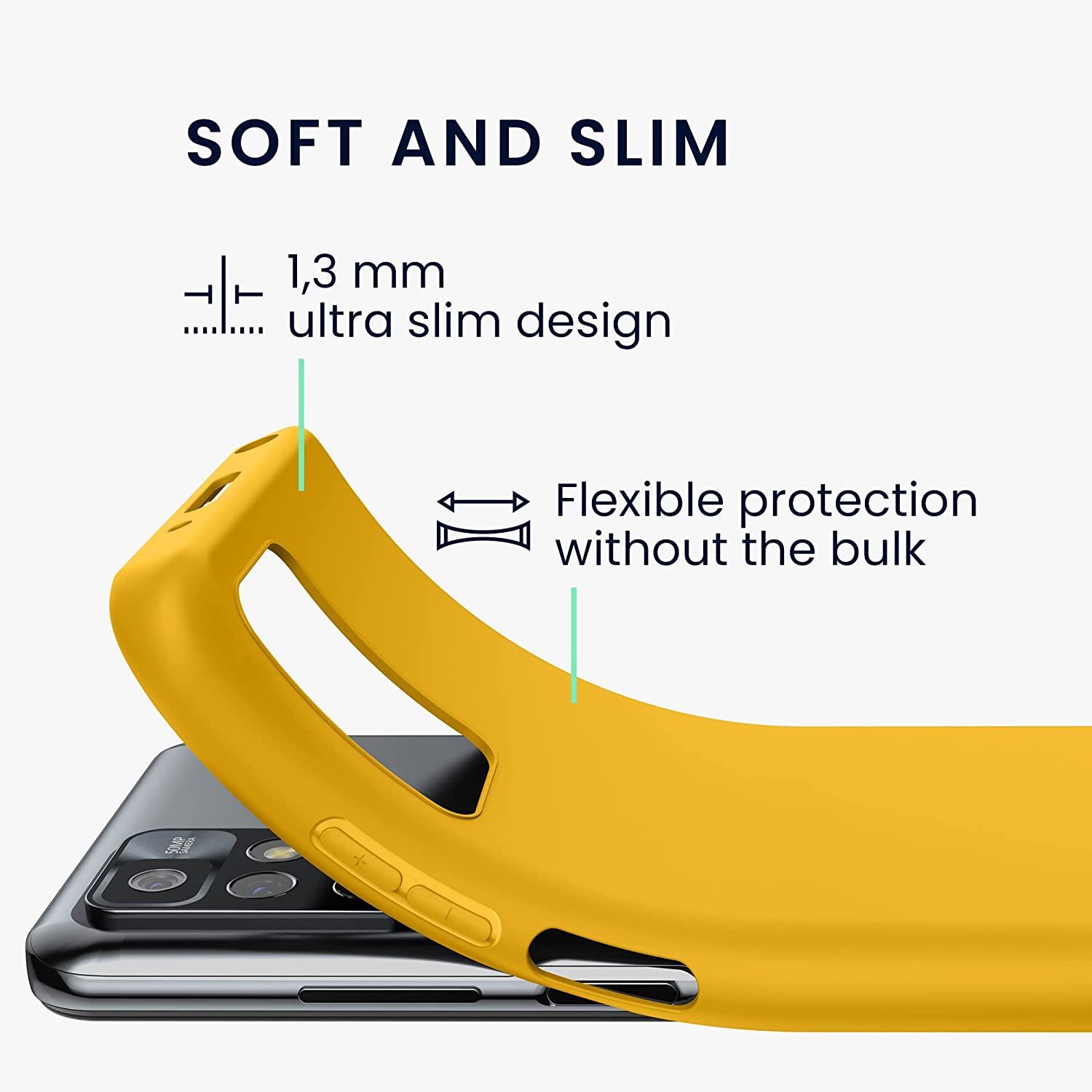 KW Xiaomi Redmi 10 Θήκη Σιλικόνης TPU - Honey Yellow - 56147.143