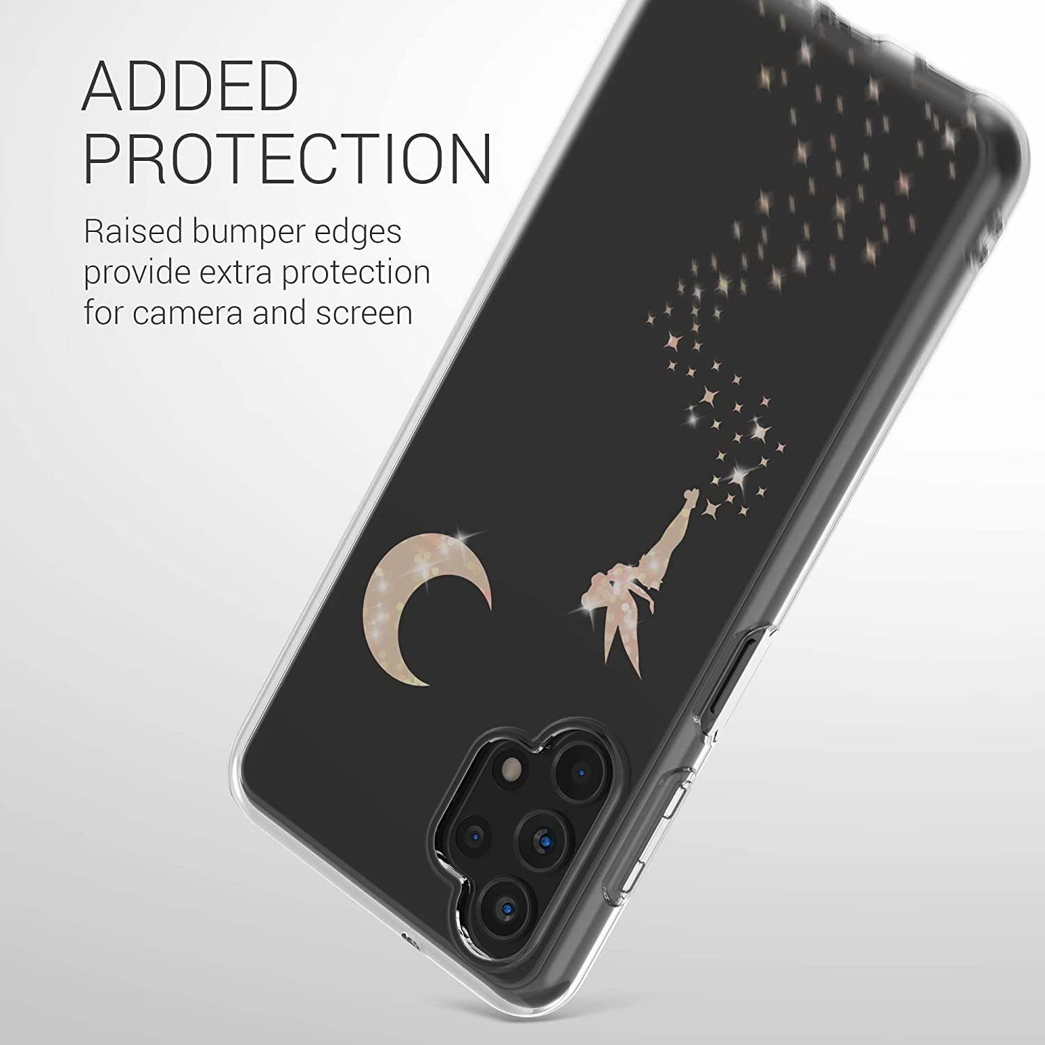 KW Samsung Galaxy A13 4G Θήκη Σιλικόνης TPU Design Fairy Glitter - Rose Gold - Διάφανη - 58797.01