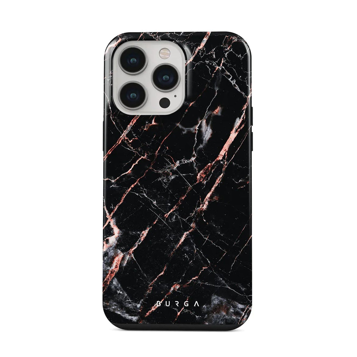 Burga iPhone 14 Pro Max Fashion Tough Σκληρή Θήκη - Rose Gold Marble