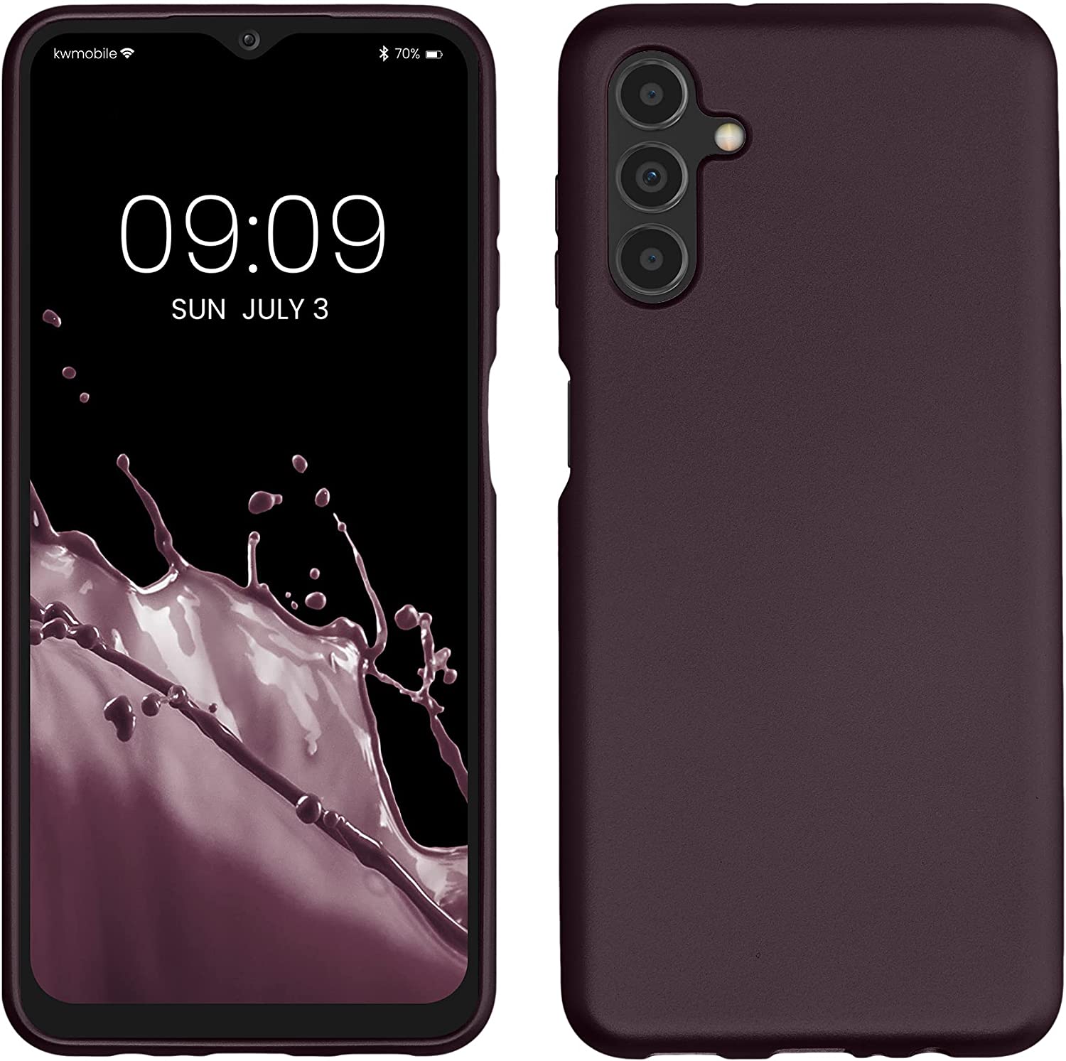 KW Samsung Galaxy A04s Θήκη Σιλικόνης TPU - Metallic Blackberry - 60135.115