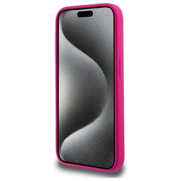 Karl Lagerfeld iPhone 15 Pro Max - Silicone Karl Head Print - MagSafe Θήκη Σιλικόνης - Fuschia - KLHMP15XSKHPPLF