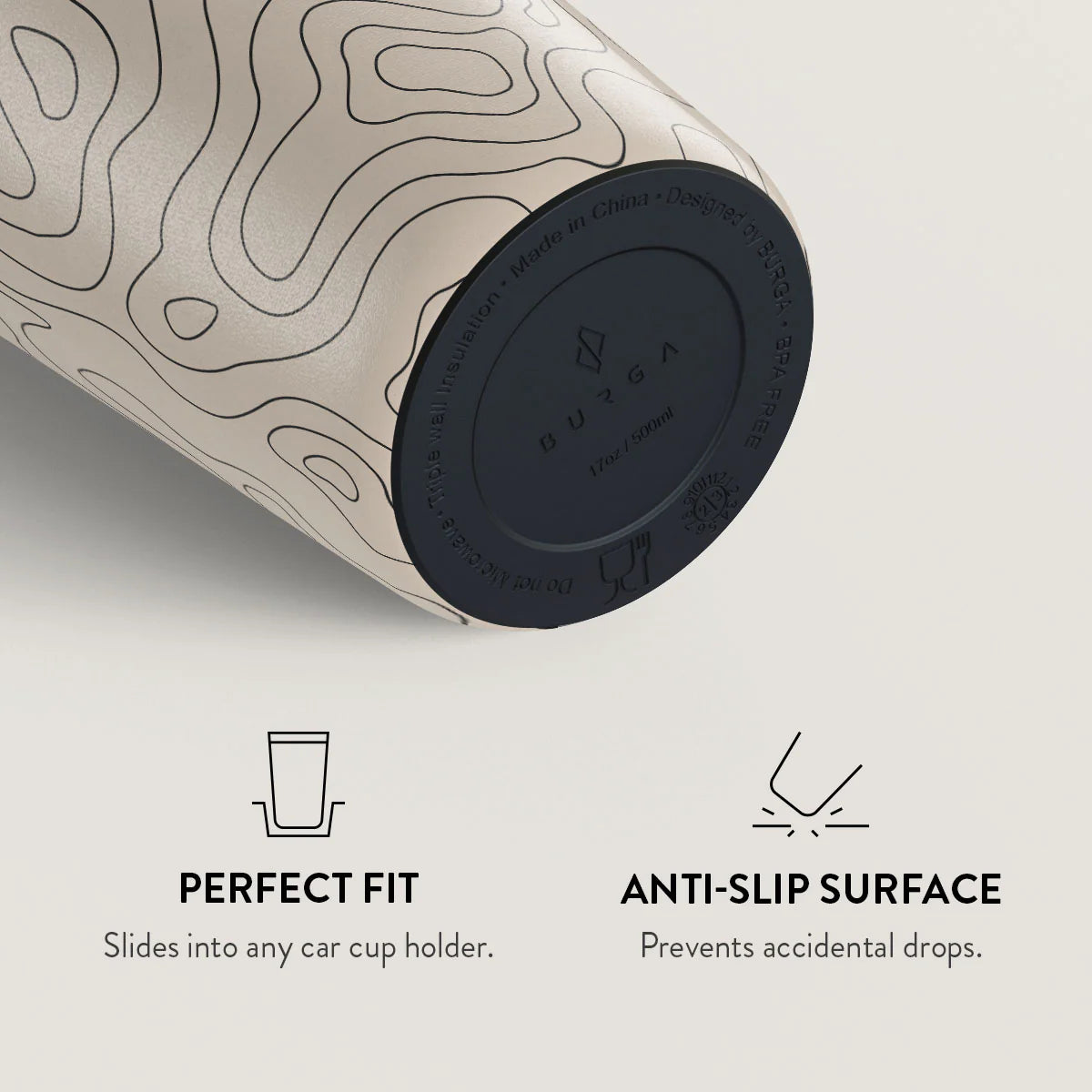 Burga Κούπα θερμός από Ανοξείδωτο Ατσάλι με καλαμάκι - 700ml - Wild Terrain