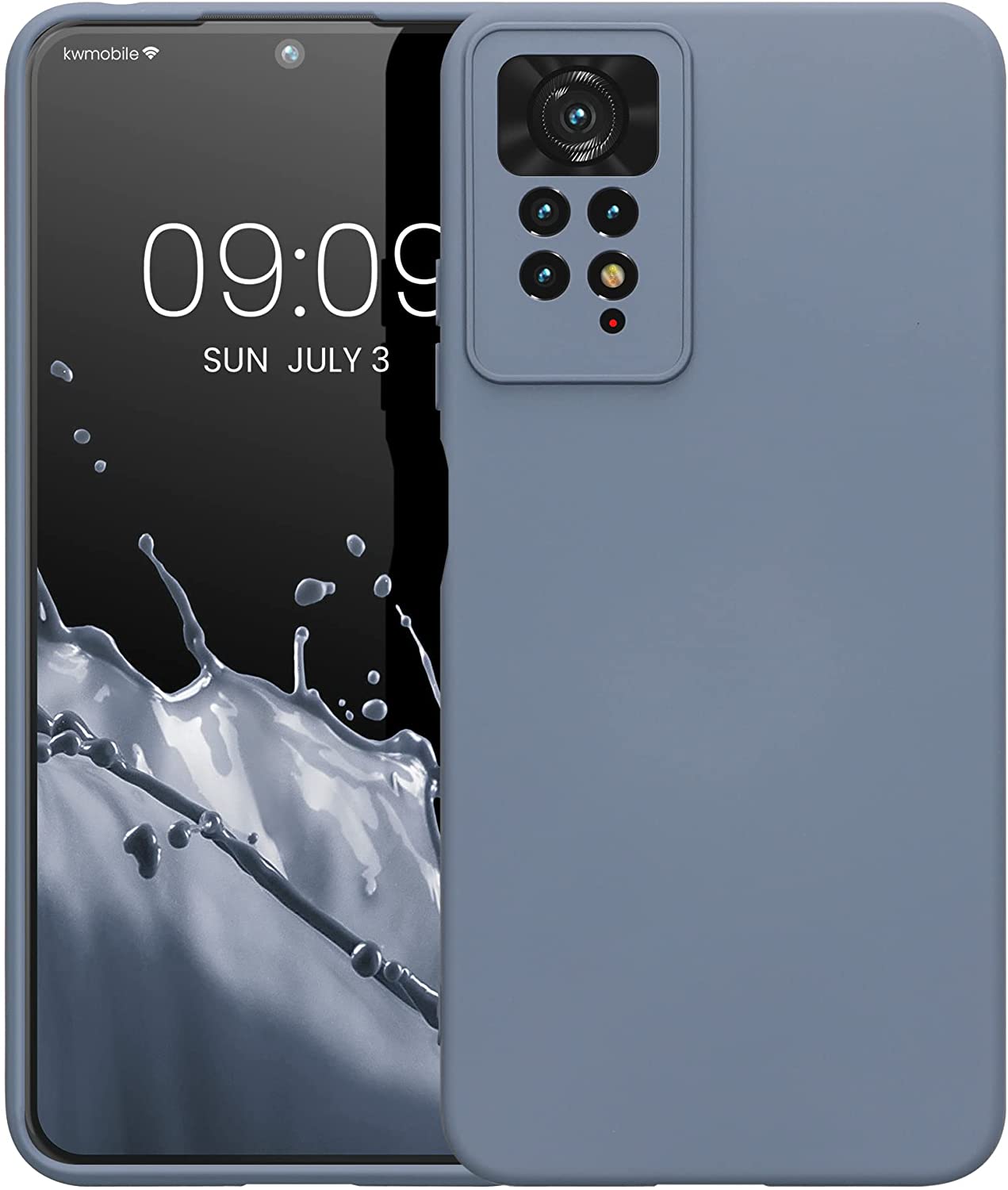 KW Xiaomi Redmi Note 11 Pro / Note 11 Pro 5G Θήκη Σιλικόνης Rubberized TPU - Blue Grey - 57919.12