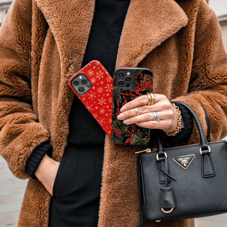 Burga iPhone 16 Fashion Tough MagSafe Σκληρή Θήκη με MagSafe - Dear Santa Snowflake