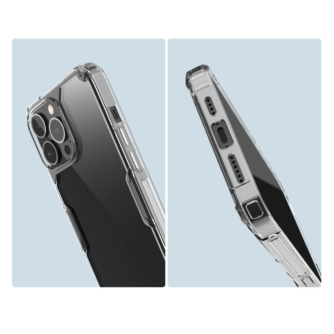 Nillkin iPhone 13 Pro Max Nature Pro - Σκληρή Θήκη με Πλαίσιο Σιλικόνης - Διάφανη