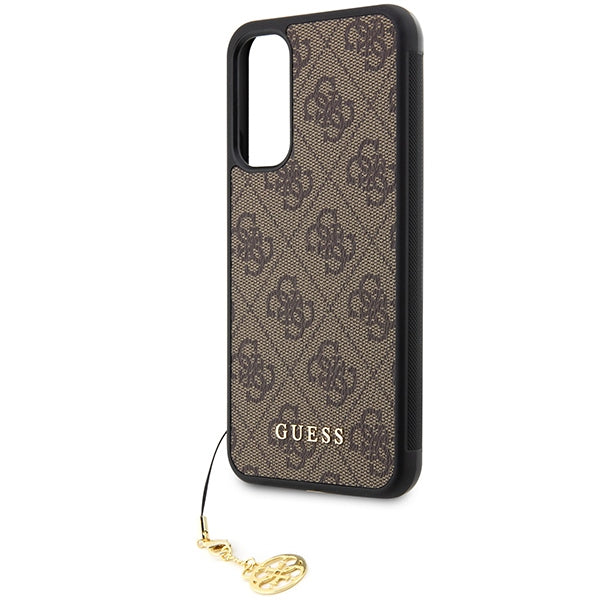 Guess Samsung Galaxy A34 5G - 4G Charms Collection Θήκη με Επένδυση Συνθετικού Δέρματος - Brown - GUHCSA34GF4GBR