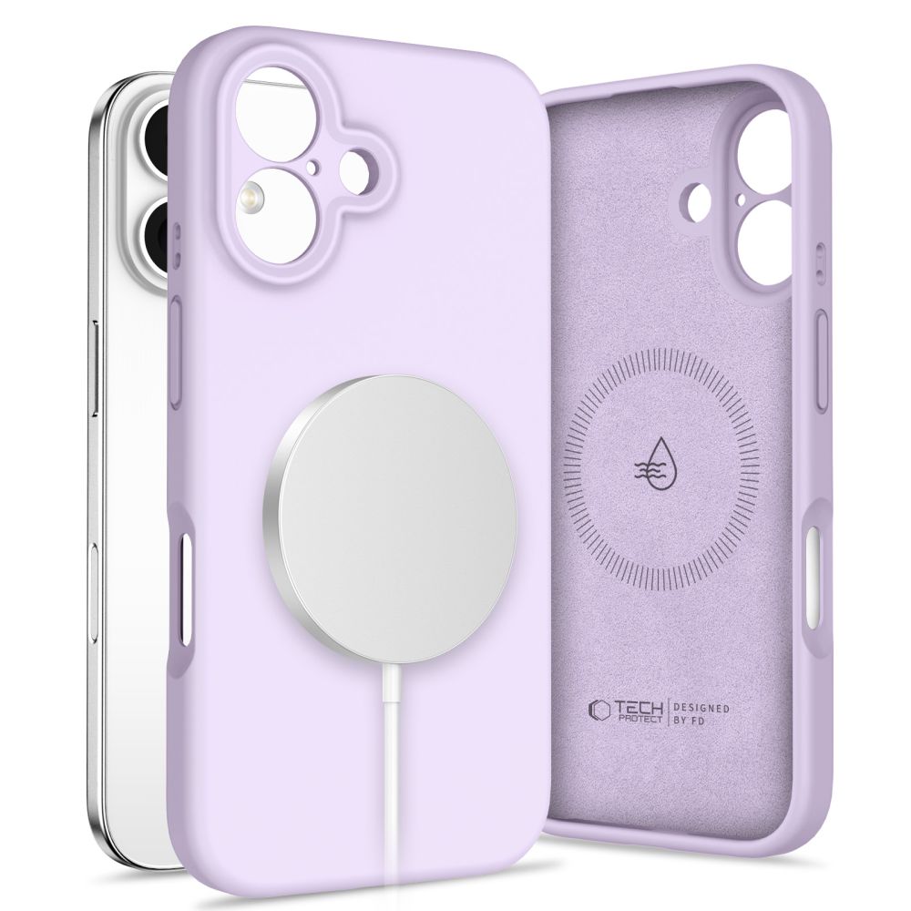 Tech-Protect iPhone 16 Liquid Silicone - MagSafe Θήκη Σιλικόνης TPU - Mauve