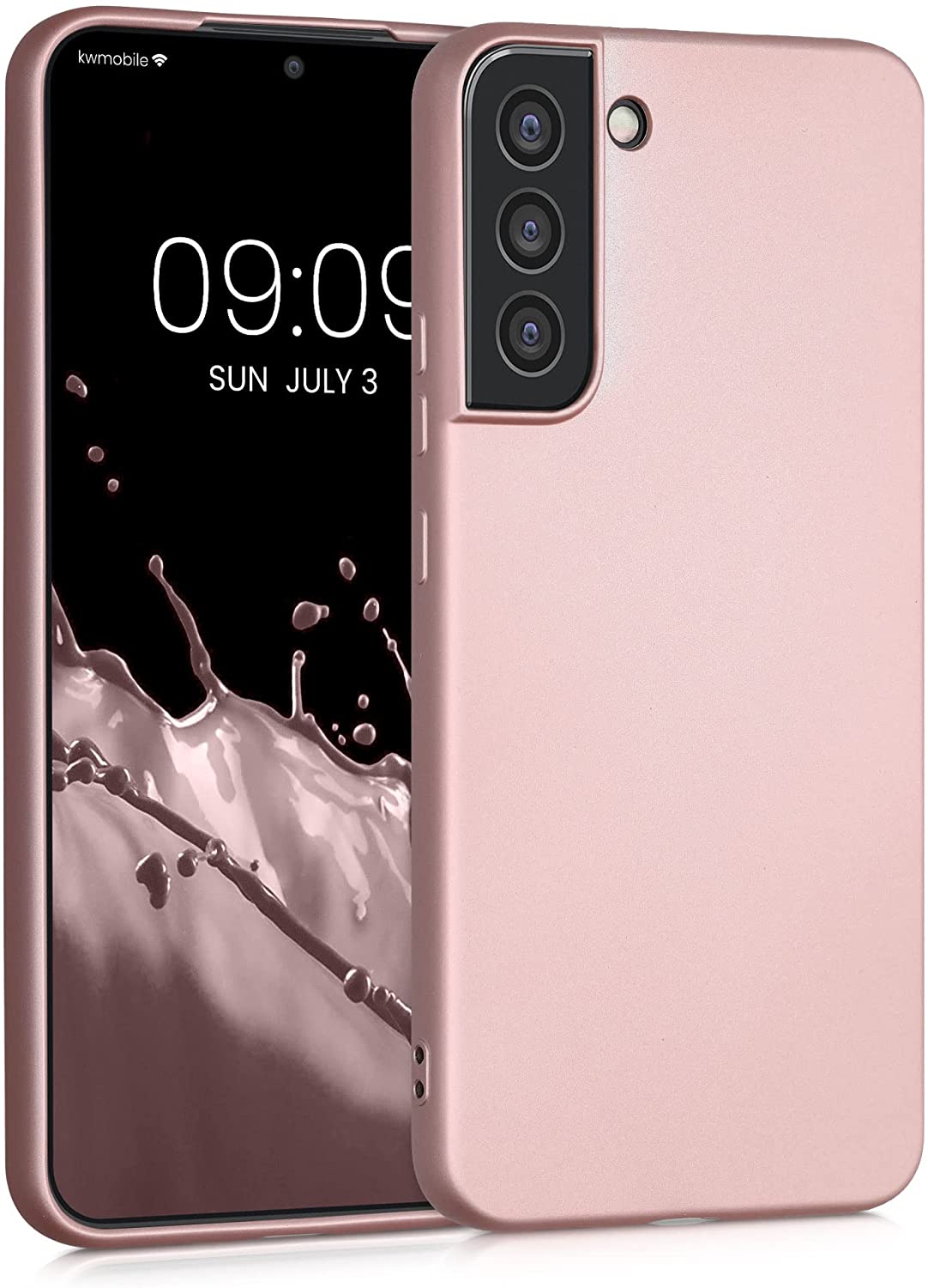 KW Samsung Galaxy S22 Plus Θήκη Σιλικόνης - Metallic Rose Gold - 56762.31