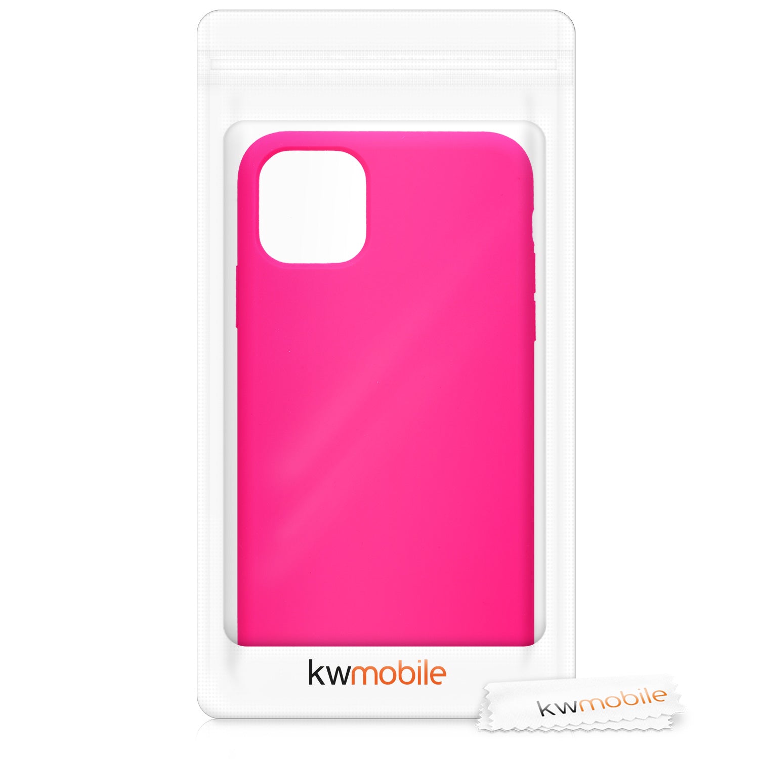 KW iPhone 11 Θήκη Σιλικόνης Rubber TPU - Neon Pink - 49724.08