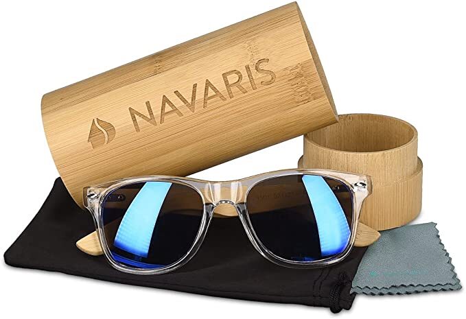 Navaris Unisex Γυαλιά Ηλίου - UV400 - Clear / Light Brown - 40731.03.04