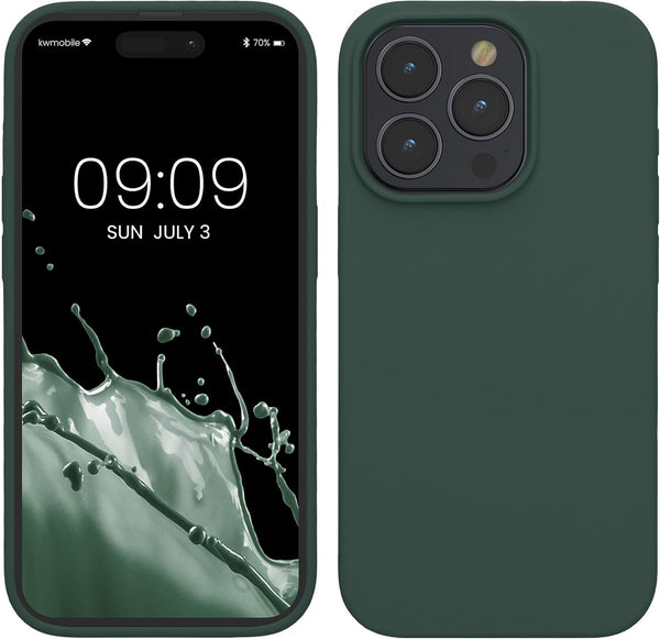 KW iPhone 15 Pro Θήκη Σιλικόνης Rubberized TPU - Moss Green - likebrands.gr