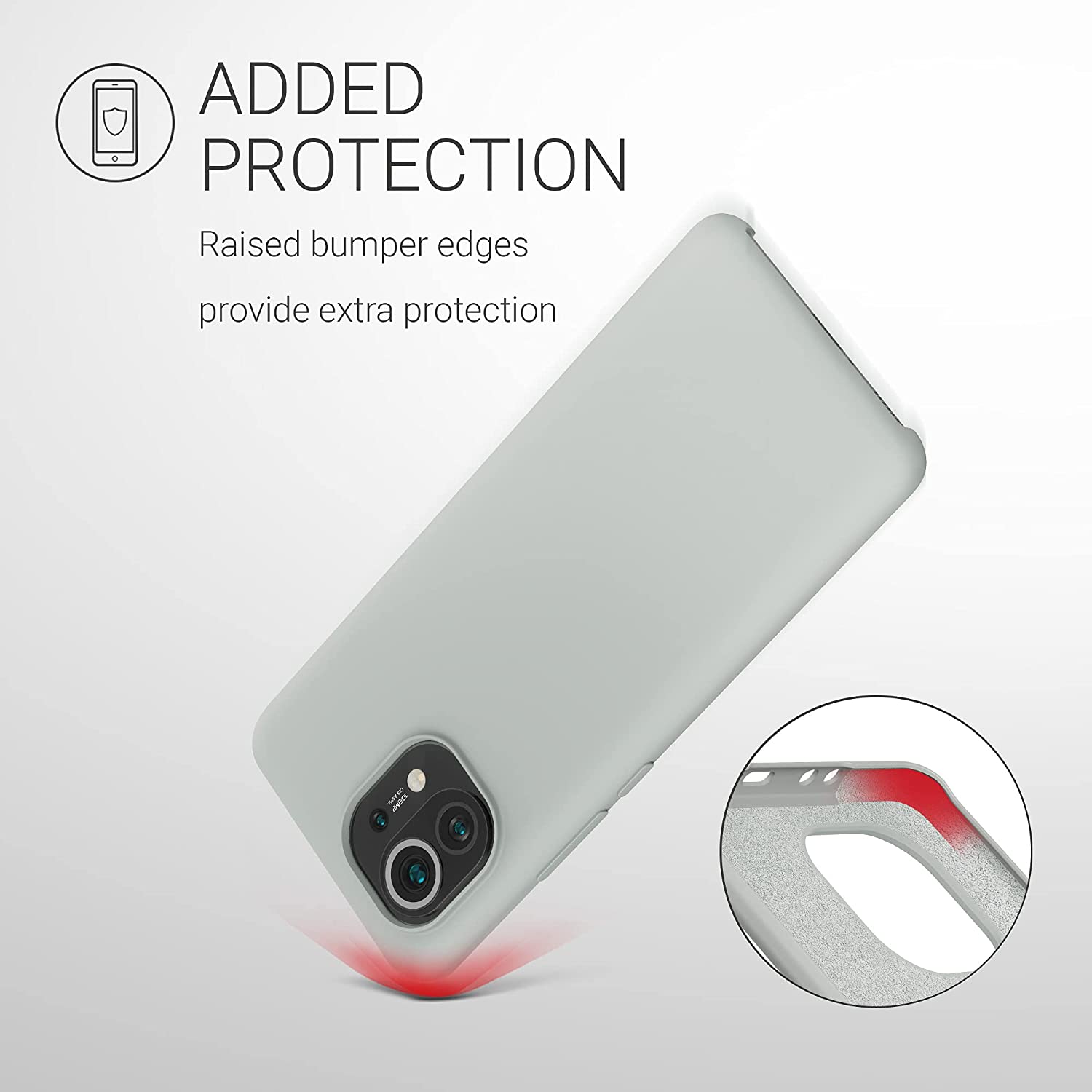 KW Xiaomi Mi 11 Θήκη Σιλικόνης Rubber TPU - Light Grey Matte - 54379.70