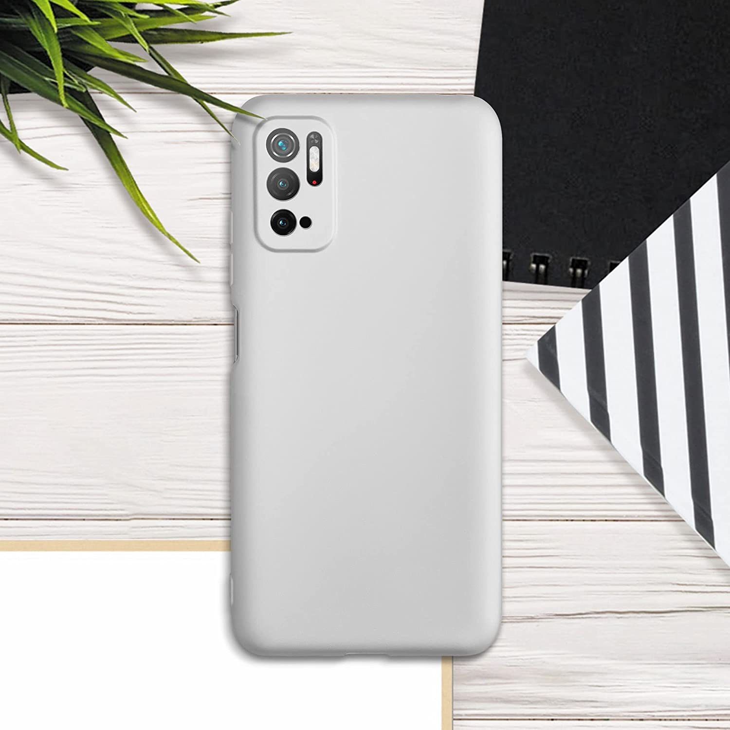 KW Xiaomi Poco M3 Pro 5G Θήκη Σιλικόνης TPU - Metallic Silver - 55364.67