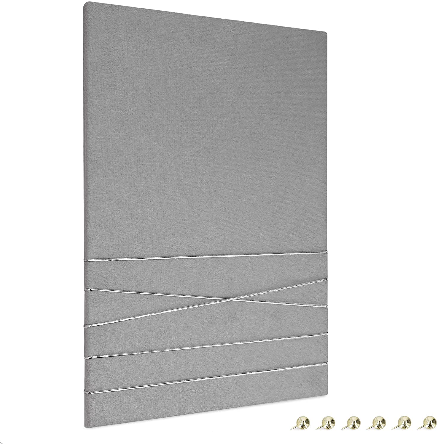 Navaris Πίνακας Ανακοινώσεων από Βελούδο - 44 x 30 cm - Grey - 52630.1.22