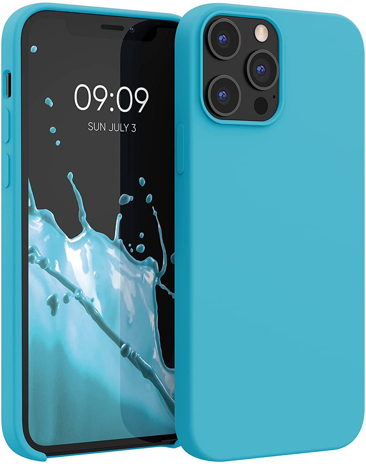KW iPhone 12 Pro Max Θήκη Σιλικόνης Rubber TPU - Sea Blue - 52644.223