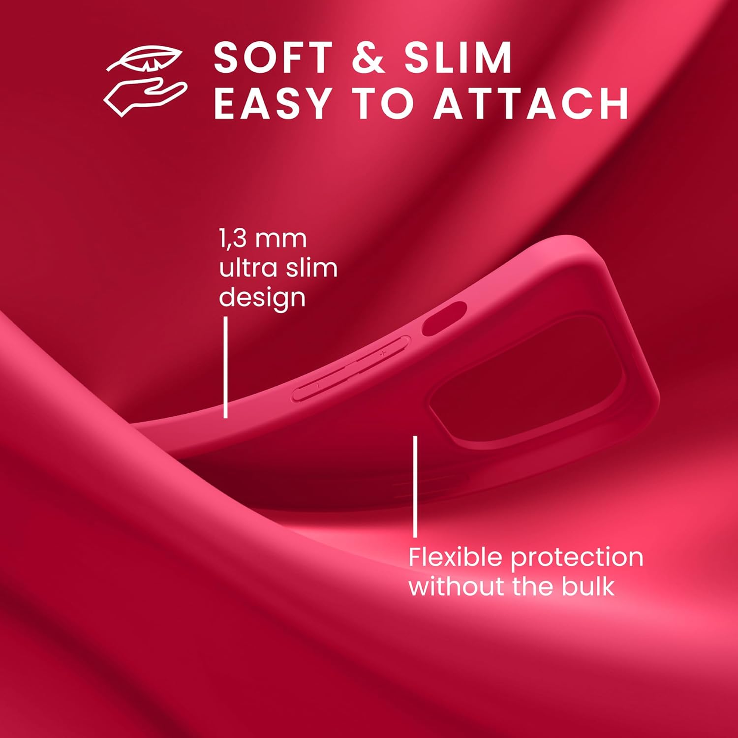 KW iPhone 15 Pro Λεπτή Θήκη Σιλικόνης TPU - Neon Pink - 61959.77