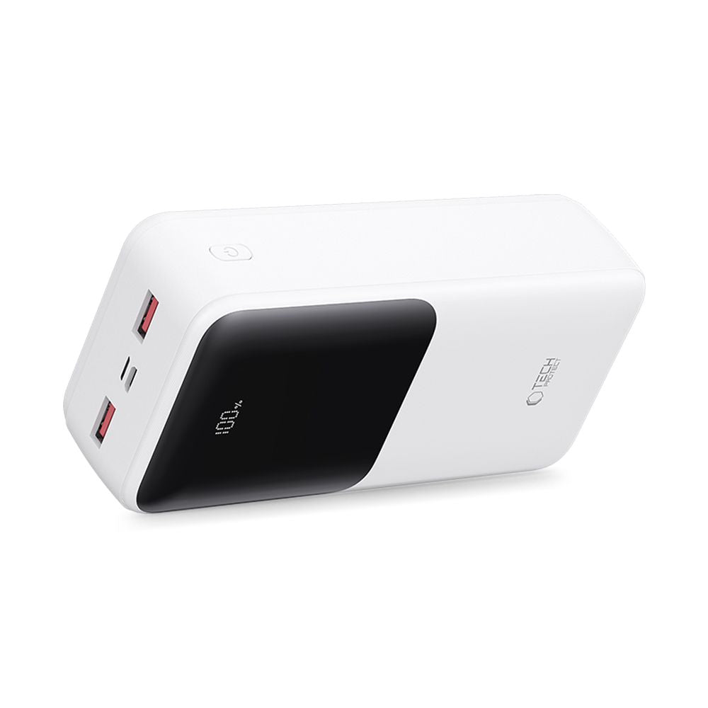 Tech-Protect PB03-22.5W Power Bank 30000mAh με 2 Θύρες USB με 1 Θύρα Type-C και 1 Θύρα Micro-USB - White