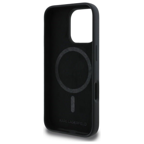 Karl Lagerfeld iPhone 16 Pro Max - Silicone Karl and Choupette Heads - Θήκη Σιλικόνης με MagSafe - Black - KLHMP16XSKCHTCK