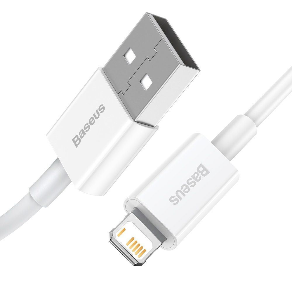 Baseus Superior Series Cable Lightning 2.4A - Καλώδιο Δεδομένων και Φόρτισης Lightning 1M - White - CALYS-A02