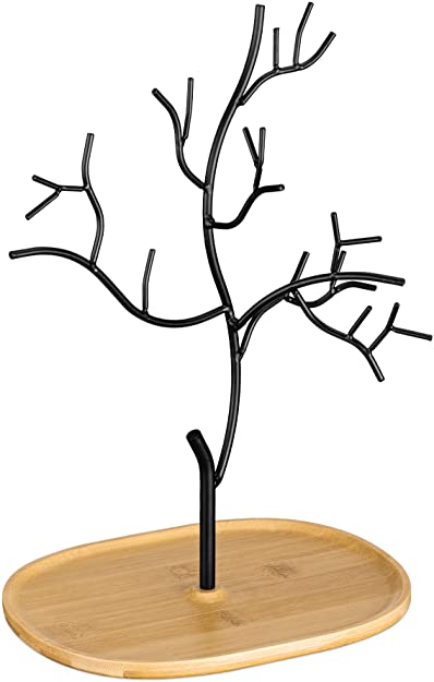 Navaris Stand Κοσμημάτων από Μέταλλο και Ξύλο - Design Tree - Black - 45615.01.3