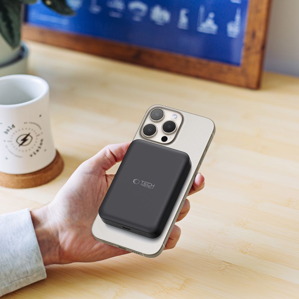 Tech-Protect PB11 Lifemag MagSafe PowerBank Μαγνητικό PowerBank Κινητού 10000 mAh - Black