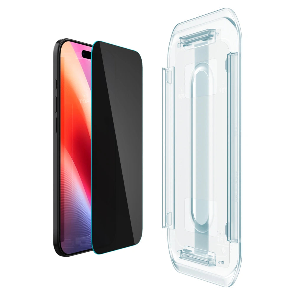 Spigen iPhone Air - Glas.TR EZ Fit - Privacy Αντιχαρακτικό Γυαλί Οθόνης - 2 Τεμάχια - Privacy - AGL09862