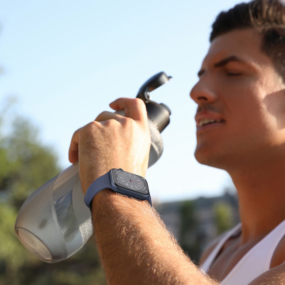 Tech-Protect Λουράκι Apple Watch 4/5/6/7/8/9/10/11 - SE (1/2/3) - ULTRA (1/2/3) - 44/45/46/49mm Silicone Σιλικόνης - Midnight Blue