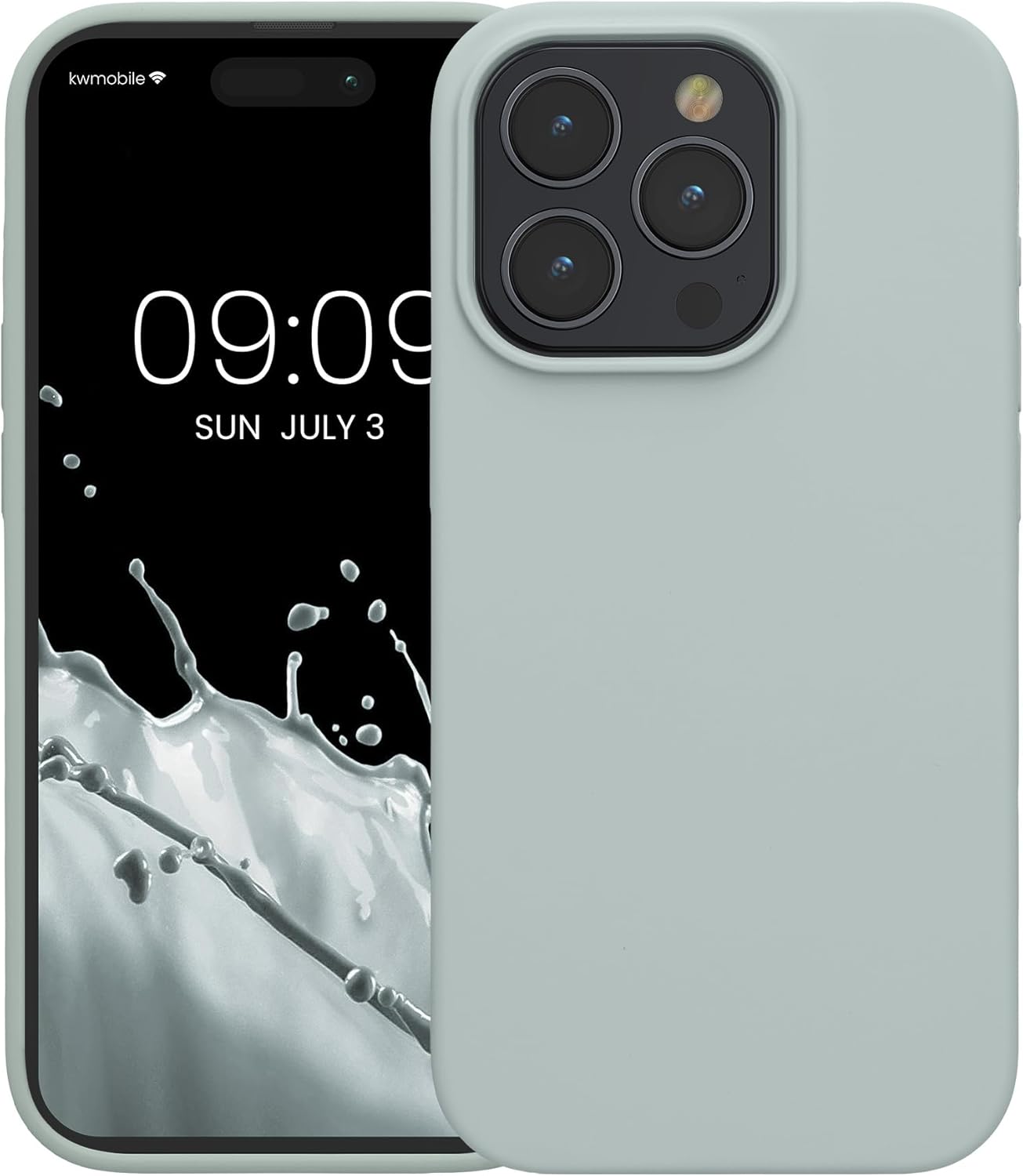 KW iPhone 15 Pro Max Θήκη Σιλικόνης Rubberized TPU - Cool Mint