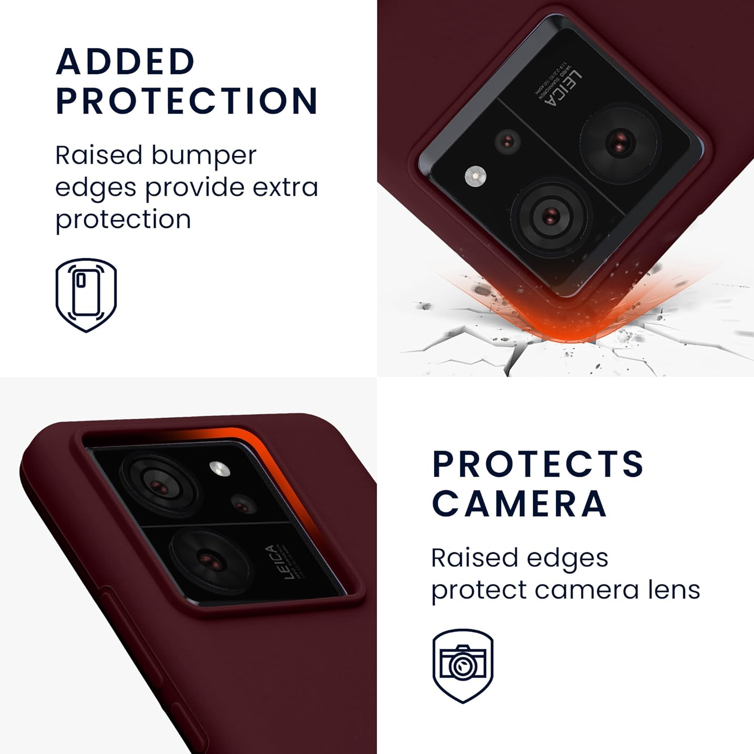 KW Xiaomi 13T / 13T Pro Rubberized TPU Θήκη Σιλικόνης - Bordeaux Purple