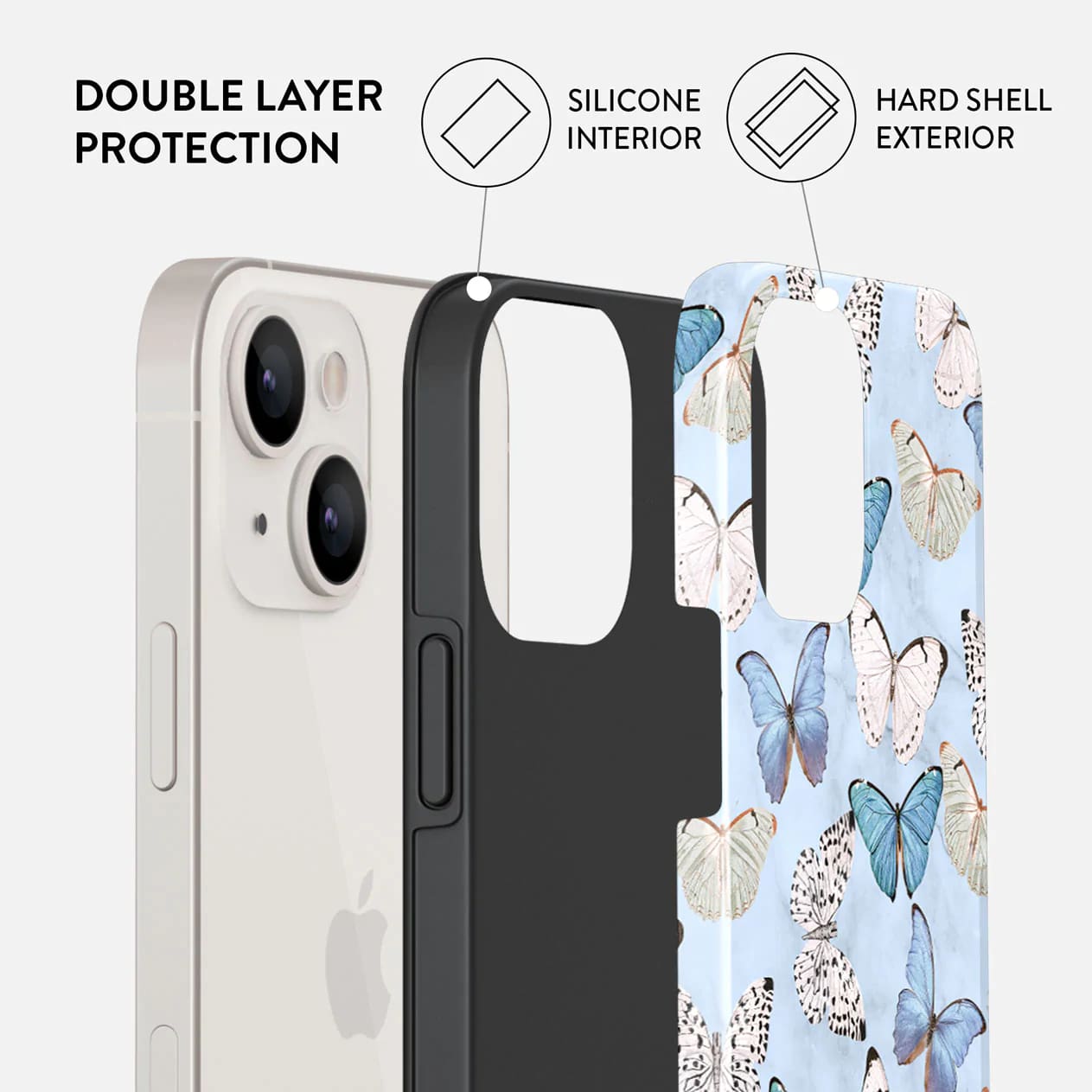 Burga iPhone 14 Fashion Tough Σκληρή Θήκη - Give Me Butterflies