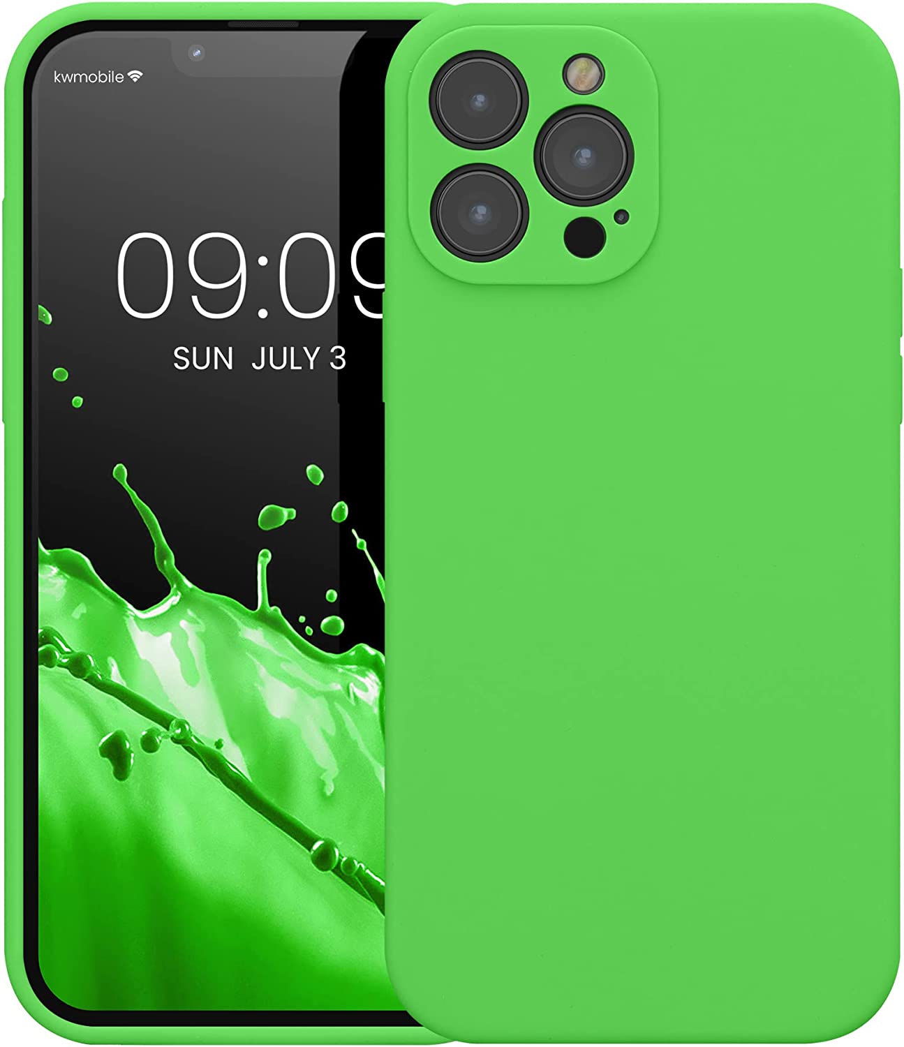KW iPhone 13 Pro Max Θήκη Σιλικόνης Rubberized TPU - Lime Green - 59361.159