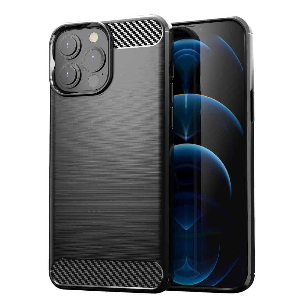 Nillkin iPhone 13 Pro Max Synthetic Fiber Carbon Θήκη Σιλικόνης TPU - Black
