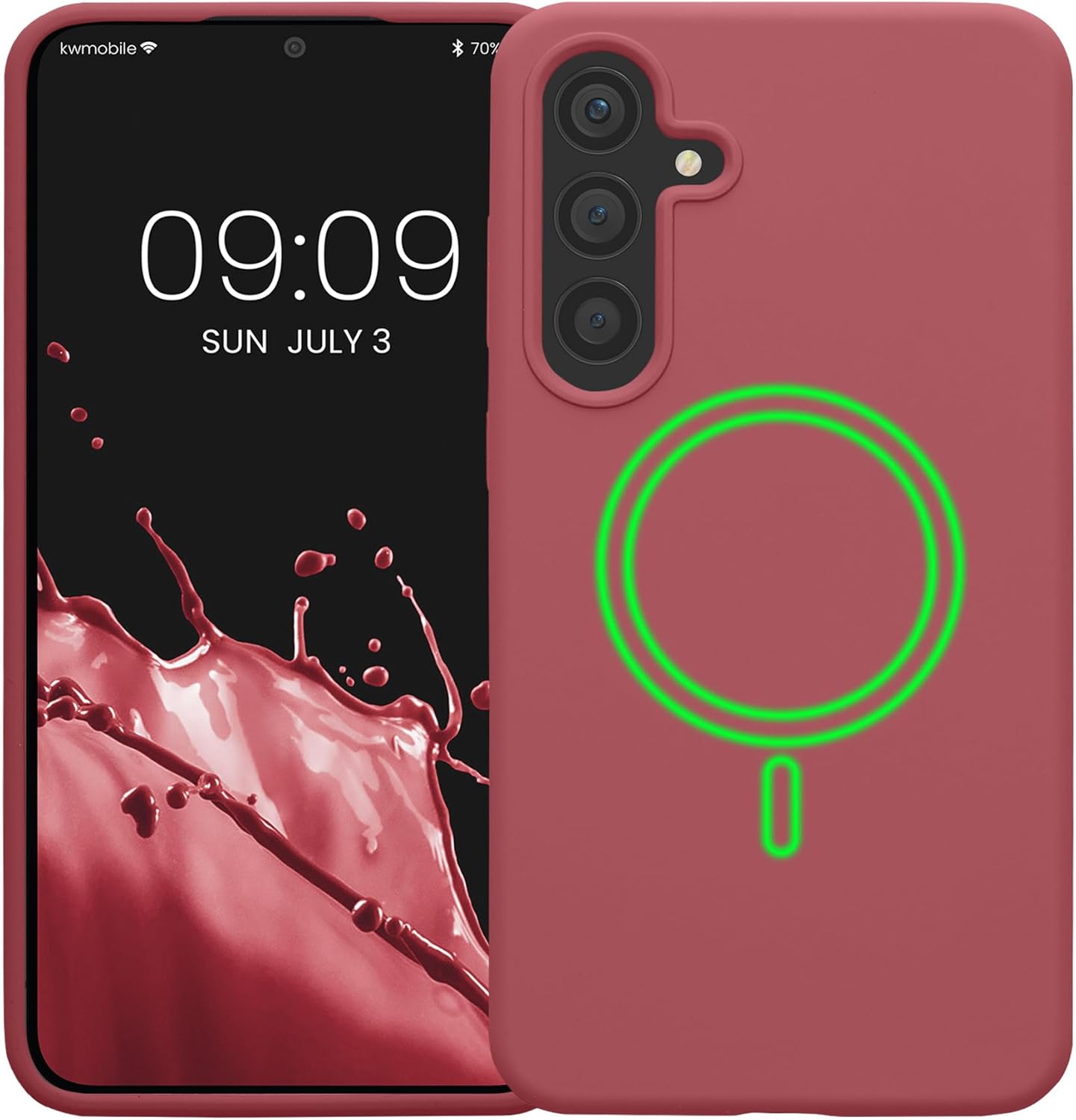 KW Samsung Galaxy S24+ Θήκη Σιλικόνης Rubber TPU με MagSafe - Dark Rose