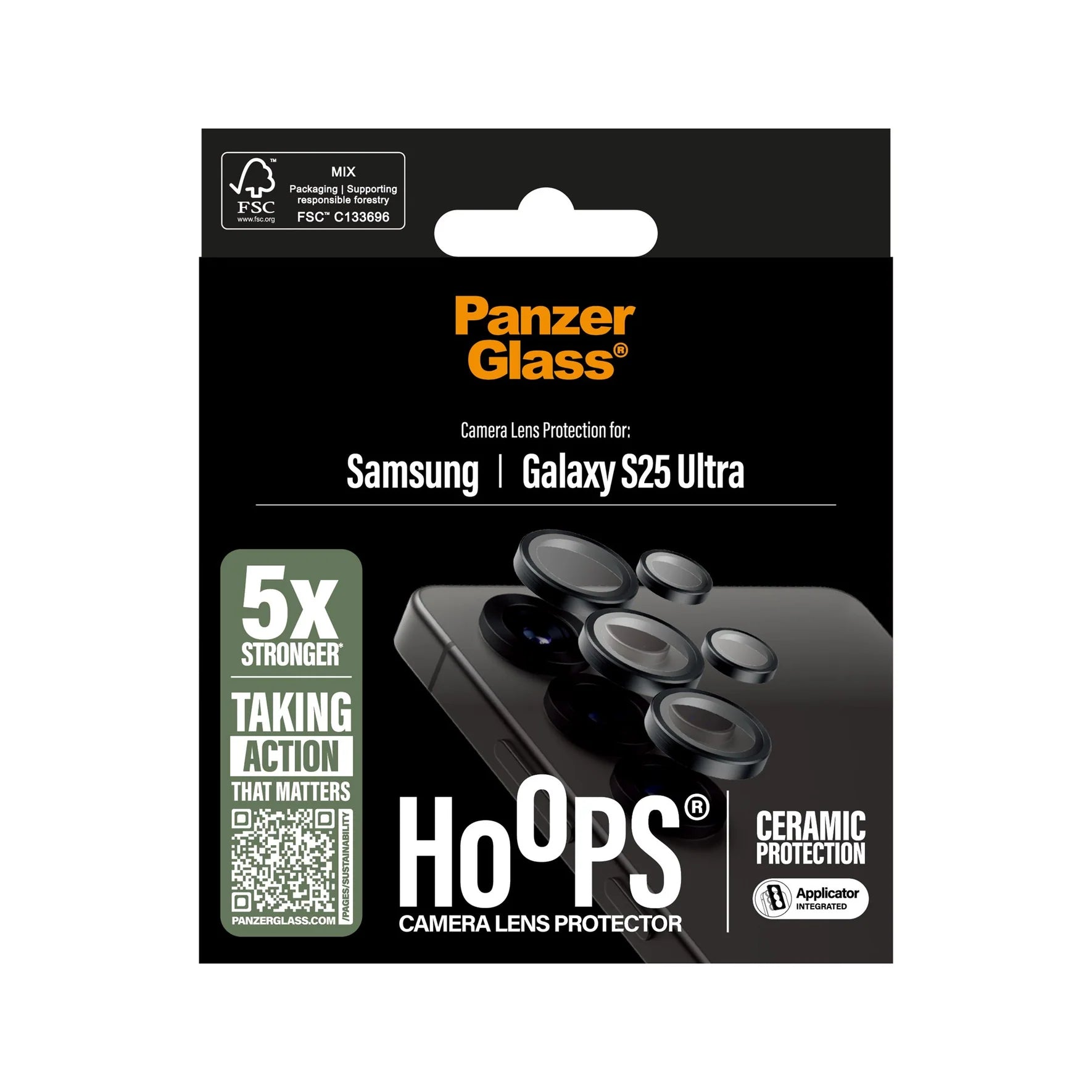 PanzerGlass Samsung Galaxy S25 Ultra Hoops Camera Lens Protector Αντιχαρακτικό Γυαλί για την Κάμερα - Ceramic