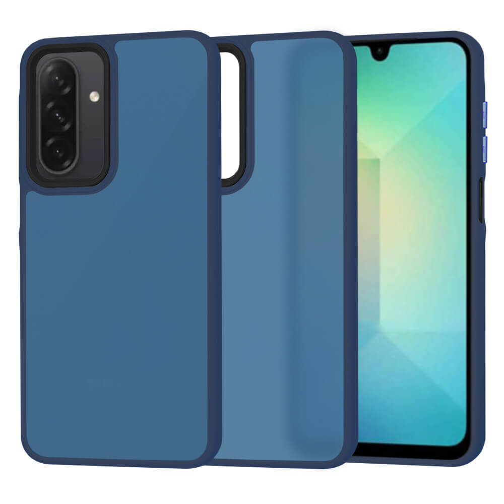 Techsuit Samsung Galaxy A26 5G - HaloFrost Series - Σκληρή Θήκη με Πλαίσιο Σιλικόνης - Deep Blue