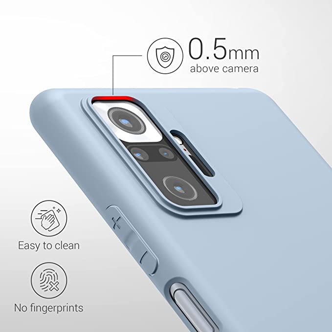 KW Xiaomi Redmi Note 10 Pro Θήκη Σιλικόνης TPU - Light Blue Matte - 54551.58