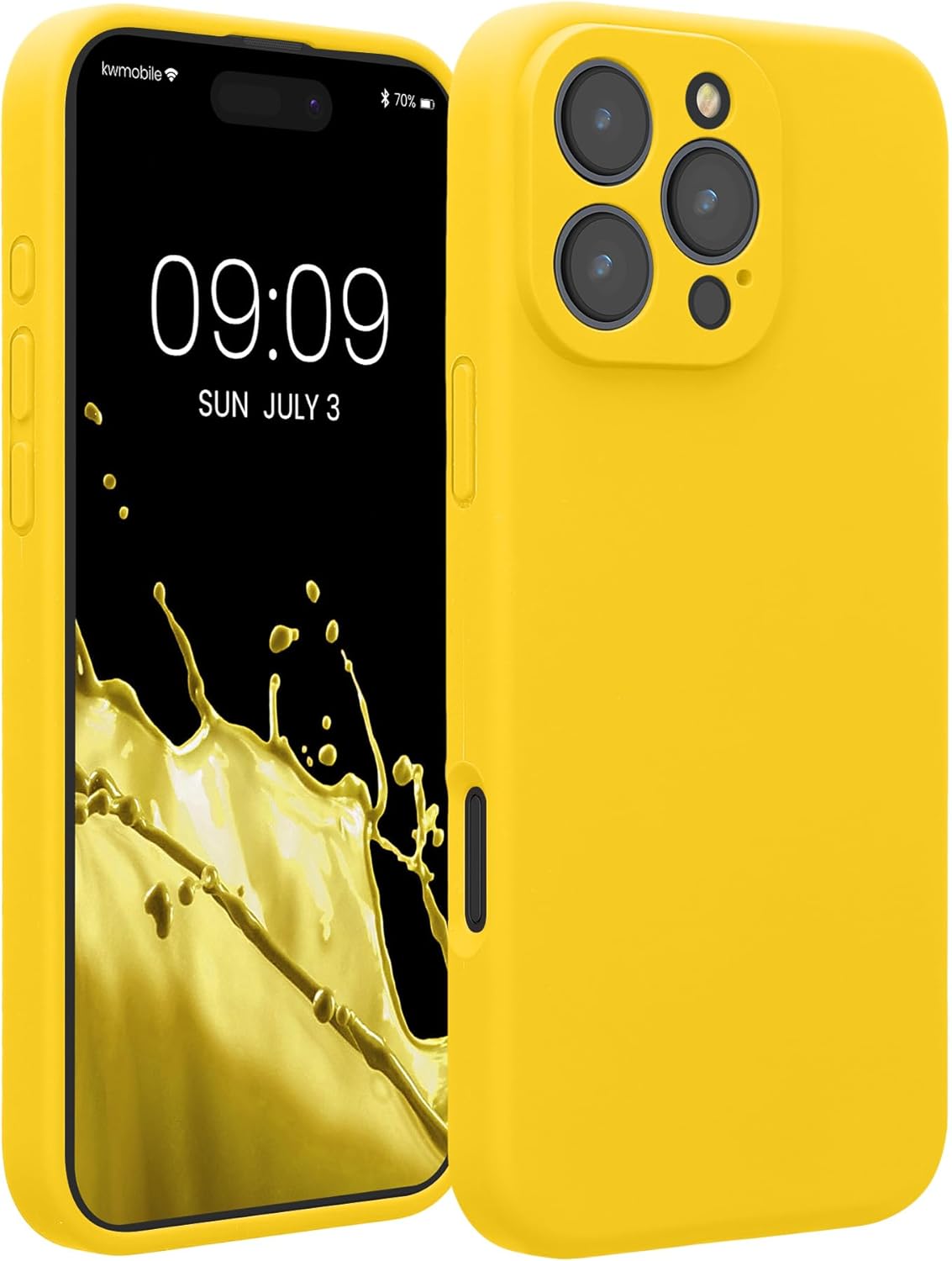 KW iPhone 16 Pro Max Θήκη Σιλικόνης Rubberized TPU - Bright Yellow