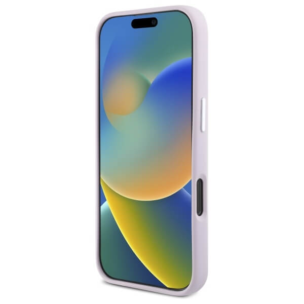 DKNY iPhone 16 Pro Max - Liquid Silicone Small Metal Logo - MagSafe Σκληρή Θήκη με Πλαίσιο Σιλικόνης - Pink