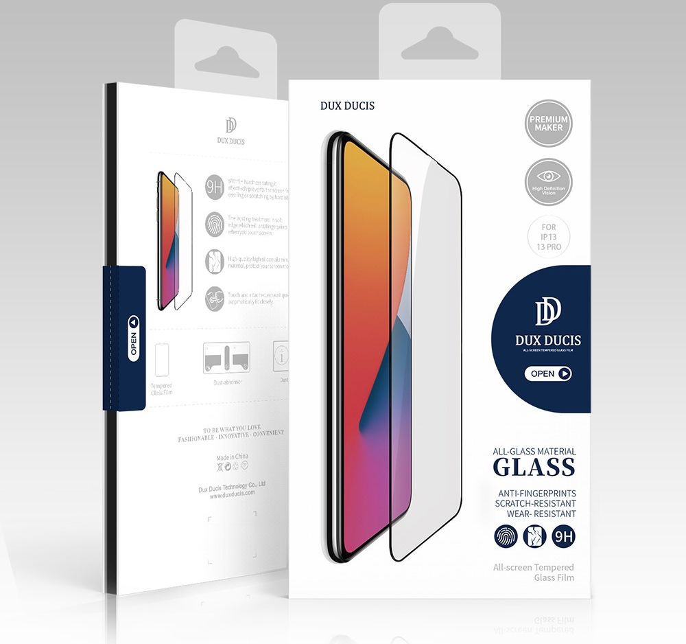 Dux Ducis iPhone 13 / iPhone 13 Pro 10D 9H Full Screen Case Friendly Tempered Glass Αντιχαρακτικό Γυαλί Οθόνης - Black